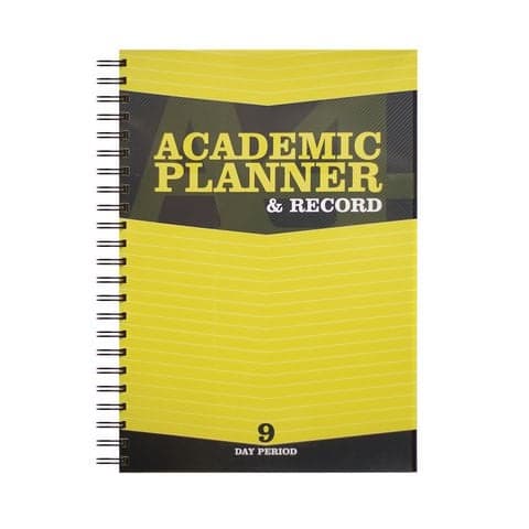 A4 Yellow Academic Planner - 9 Period Day