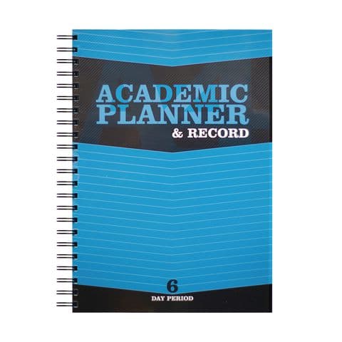 A4 Blue Academic Planner-6 Period Day with Cover