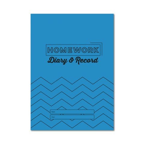 Homework Diary, A5, Blue, 96 Pages - Pack of 20