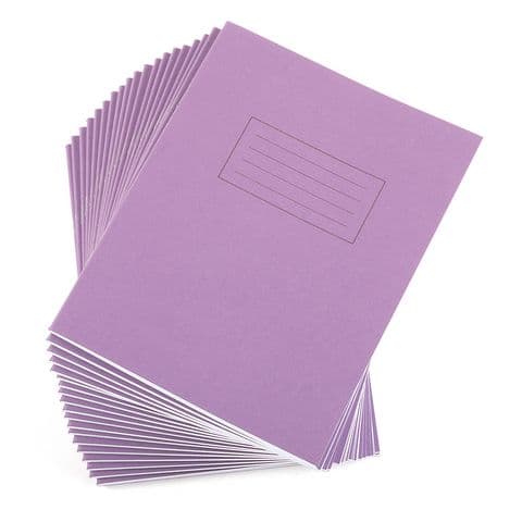 Exercise Book, 229 x 178mm, 8mm Feint & Margin, Purple, 80 Pages – Pack of 80