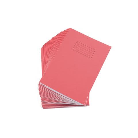 Exercise Book, 229 x 178mm, 8mm Feint & Margin, Red, 80 Pages - Pack of 80