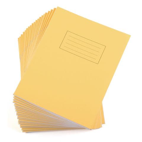 Exercise Book, 229 x 178mm, 8mm Feint & Margin, Yellow, 80 Pages – Pack of 80