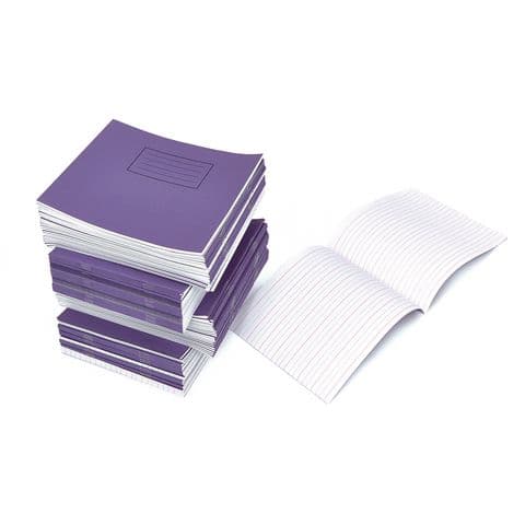 Handwriting Exercise Book, 165 x 203mm Landscape, 6/21mm Ruling, Purple, 40 Pages - Pack of 100