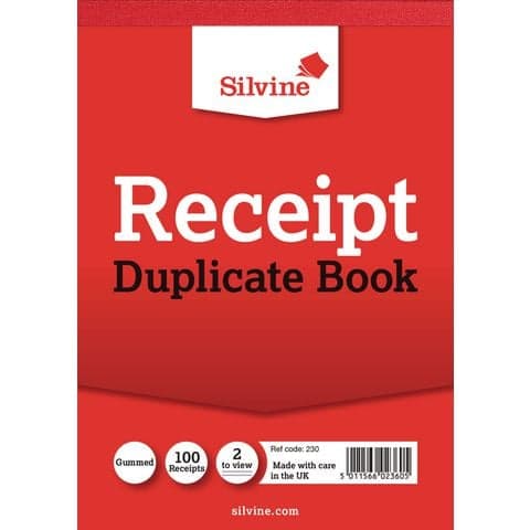 Duplicate Receipt Book - Pack of 12