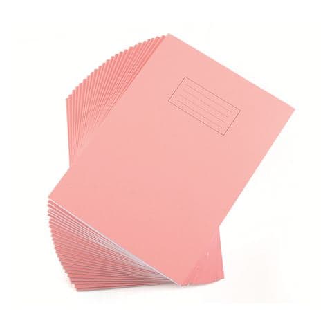 Exercise Book, A4, 8mm Feint & Margin, Pink, 80 Pages – Pack of 50.