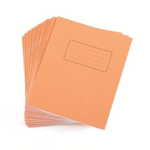 Exercise Book, A4, 8mm Feint & Margin, Orange, 80 Pages – Pack of 50.