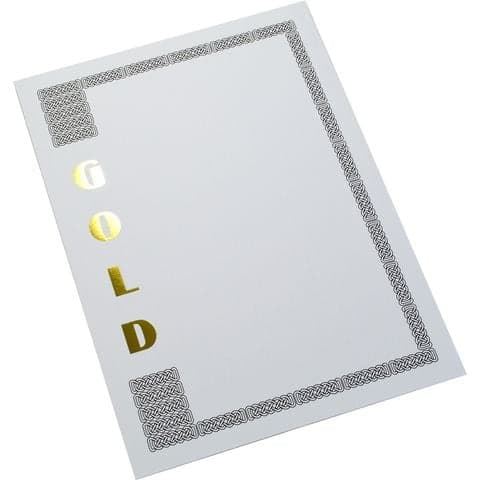A4 Award Certificates, Gold - Pack of 100