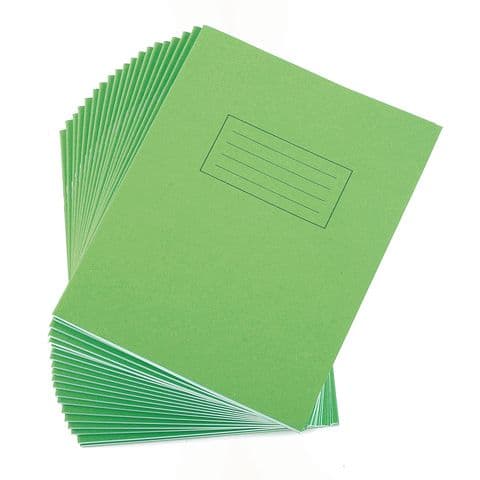 Exercise Book, A4+, 8mm Feint & Margin, Green, 80 Pages - Pack of 50.