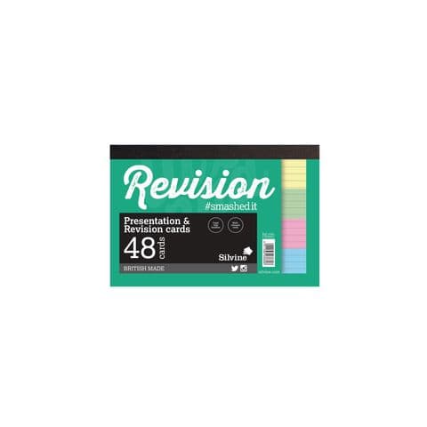 Revision & Presentation Cards, Assorted Colours, 48 Cards - Pack of 20