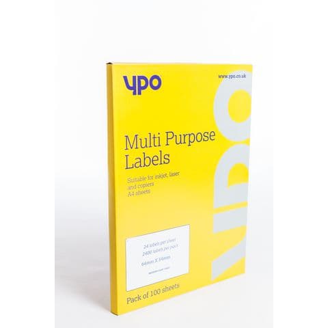 YPO Multipurpose labels 24 per sheet