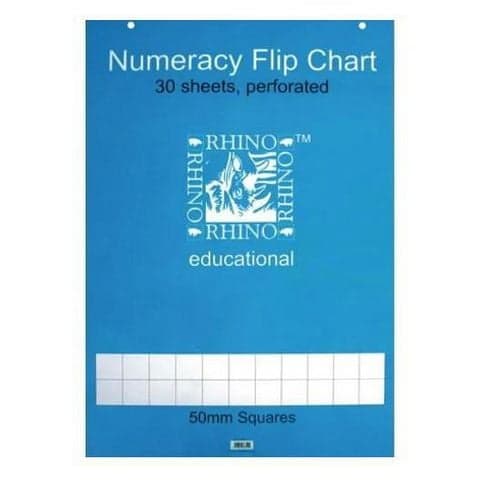 Rhino Numeracy Flipchart Pads, A1, 30 Leaves - Pack of 5