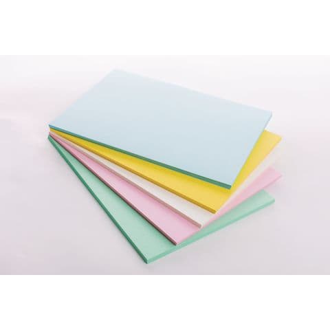 A3 50% Recycled Pastel assorted card, 210gsm, Pack of 100