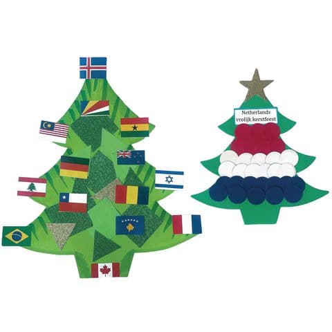 Jumbo Christmas Tree Shapes, Plain for Decorating - Pack of 40