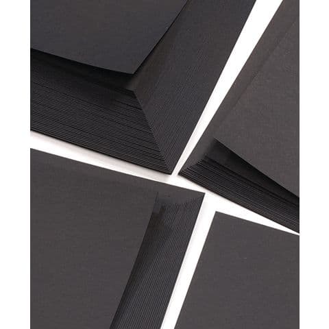 Recycled Black Card, A3, 350 Microns – Pack of 100 Sheets