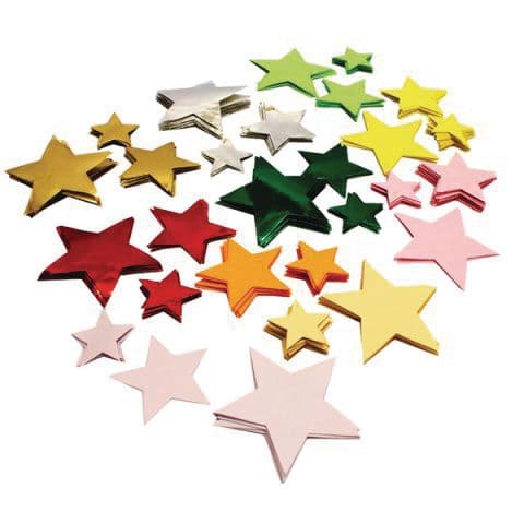 Star Shaped Paper Cut Outs - 50g Bag