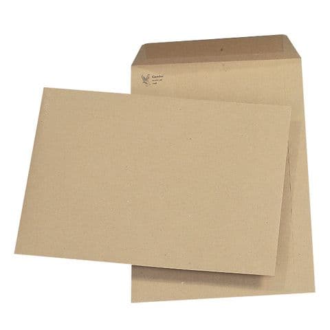 C4 Manilla Pocket Envelopes, Gummed, Box of 250