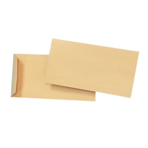 DL Manilla Pocket Envelopes, Self Seal,  Box of 500