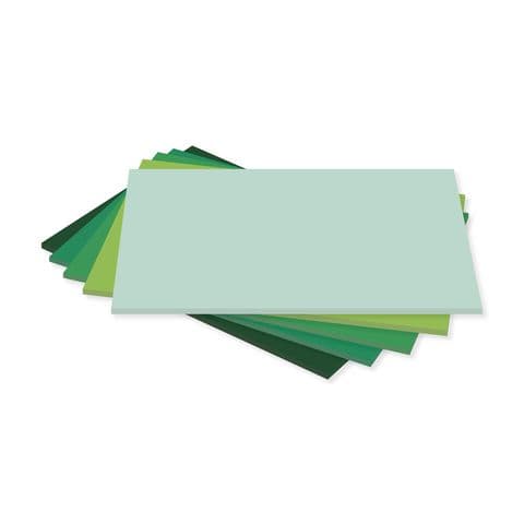 A4 Rothmill Tones Card 280 microns - Assorted Greens, Pack of 50