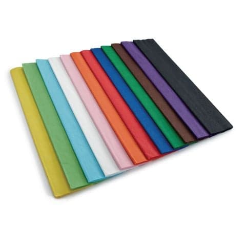 Crepe Paper Assorted Pack, 500mm x 3m, Pack of 12 Folds