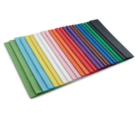 Crepe Paper Bulk Assorted Pack, Pack of 25, 508mm x 3m