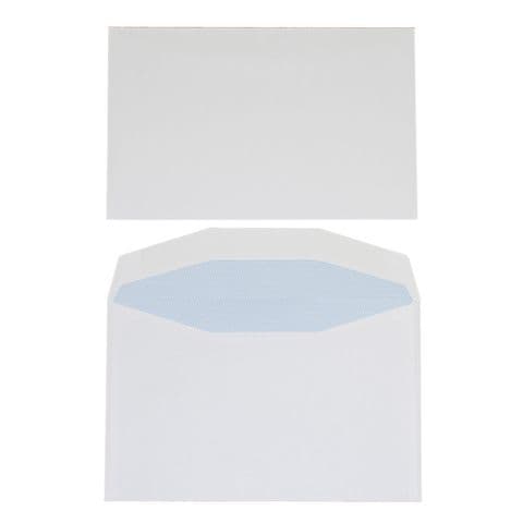 C6 White Cartridge Banker Envelopes  Gummed  Box of 1000