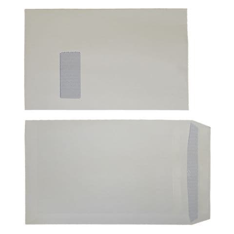 C4 White Cartridge Pocket Envelopes with Window  Self Seal