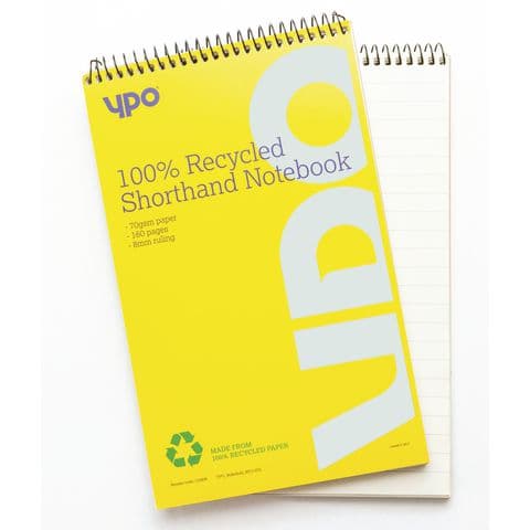 YPO Recycled Shorthand Notebook, Pack of 10
