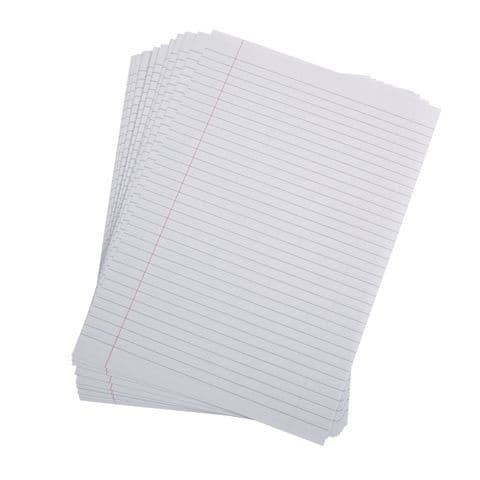 Paper Reams, A4, 8mm feint & margin, punched, 500 sheets