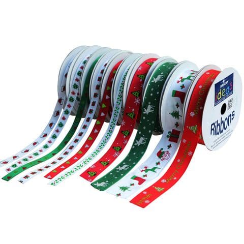 Christmas Ribbon Set – Pack of 10 Spools