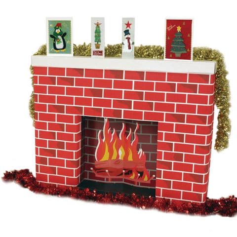 Corobuff&reg; Fireplace 3D Decoration – 762mm(H) x 965mm(W) x 175mm(D)
