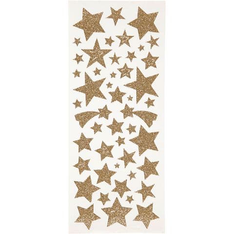 Self-Adhesive Glitter Gold Star Stickers – 110 Stickers