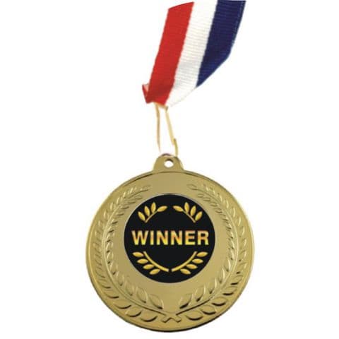 Pack of 30 Winners Medals with Ribbon - Gold
