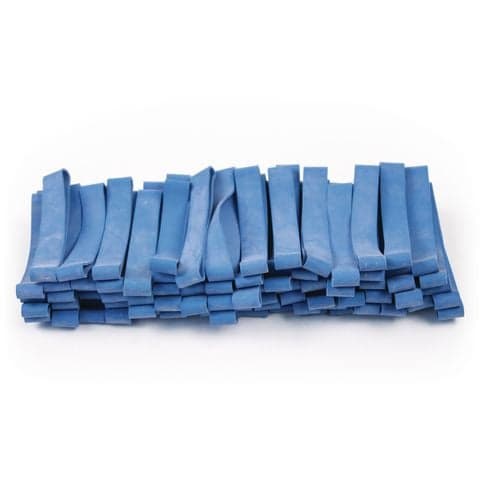 Rubber Wrist Bands - Pack of 100. Blue.