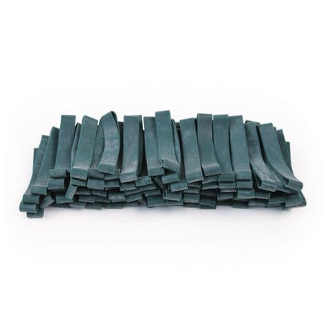 Rubber Wrist Bands - Pack of 100. Green.