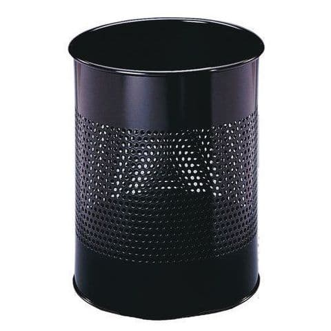 Perforated Waste Bins Black