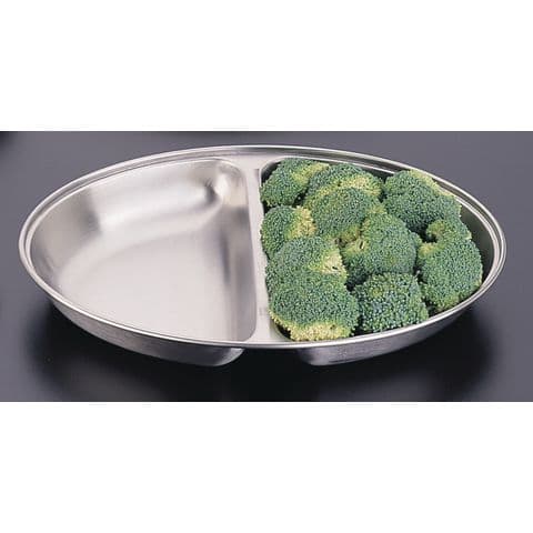 Stainless Steel Serving Dish Double