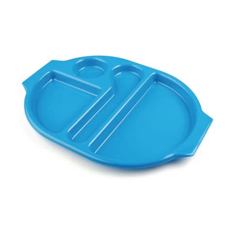 Harfield Large Meal Tray, 4 Compartments – Medium Blue