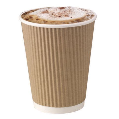 Double Wall Ripple Cups, 230ml/8oz - Pack of 25
