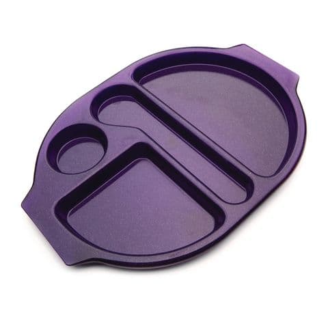 Harfield Large Meal Tray, 4 Compartments – Purple Sparkle