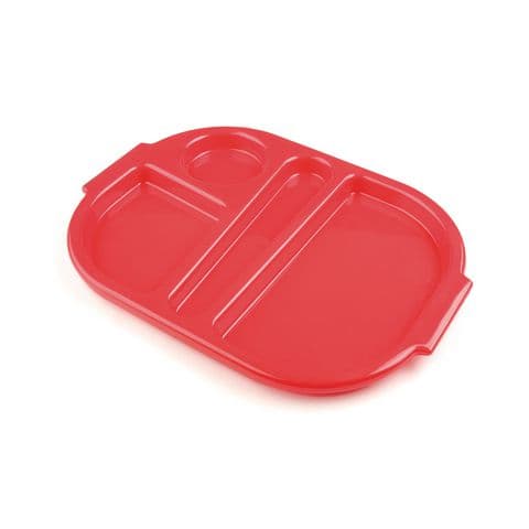 Harfield Small Meal Tray, 4 Compartments - Red