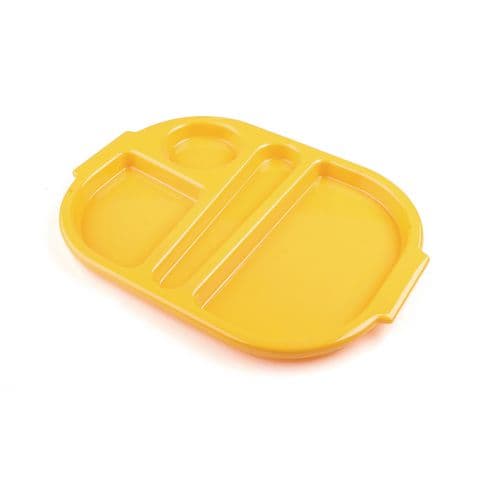Harfield Small Meal Tray, 4 Compartments - Yellow