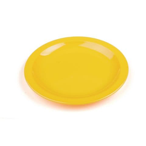 Harfield Small Narrow Rimmed Plates, 17cm, Yellow – Pack of 10