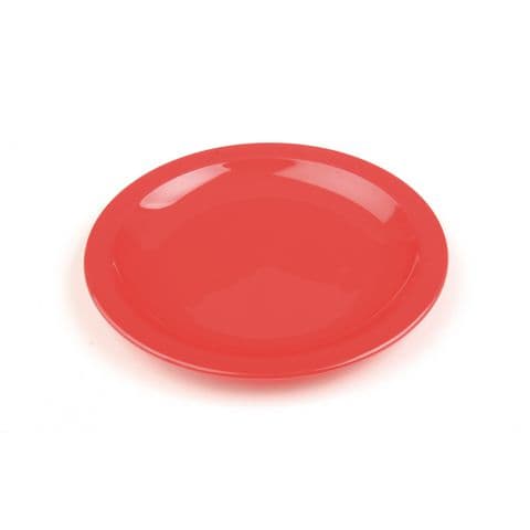 Harfield Small Narrow Rimmed Plates, 17cm, Red – Pack of 10