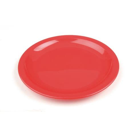 Harfield Large Narrow Rimmed Plates, 23cm, Red – Pack of 10