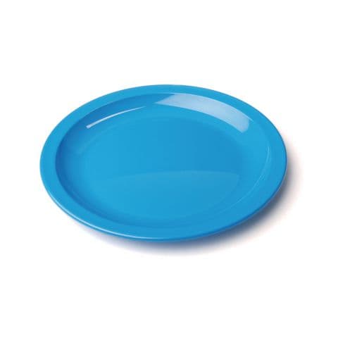 Harfield Large Narrow Rimmed Plates, 23cm, Medium Blue – Pack of 10