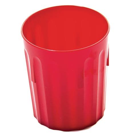 Harfield Fluted Tumblers, 220ml, Red – Pack of 10