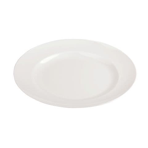 Harfield Wide Rimmed Dessert Plate - White - Pack of 10