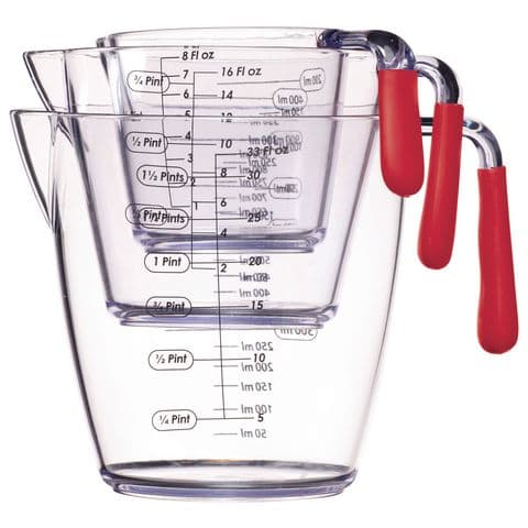 Measuring Jugs 200, 400, & 900ml - Red