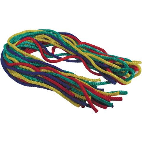Coloured Braided Cotton Skipping Ropes 1.8m(L) - Pack of 12