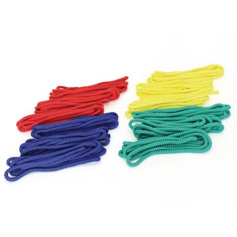 Coloured Braided Cotton Skipping Ropes 2.4m(L) - Pack of 12